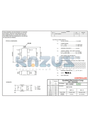 851-10-007 datasheet - EMI FILTER