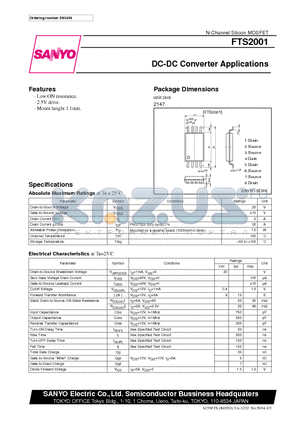 FTS2001 datasheet - DC-DC Converter Applications