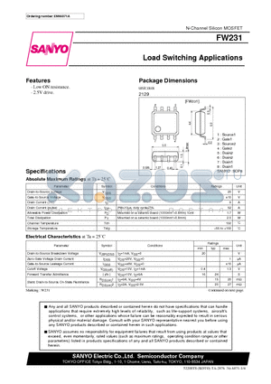 FW231 datasheet - Load Switching Applications