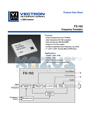 FX-102 datasheet - Frequency Translator