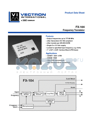 FX-104-CFC-A218 datasheet - Frequency Translator