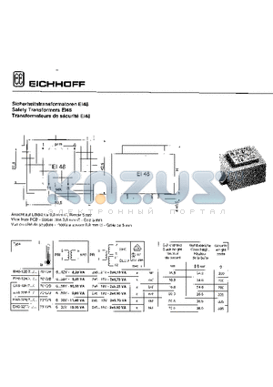 E148-32F datasheet - Safety Transformers