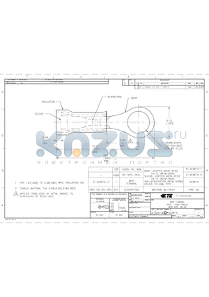 323915 datasheet - WIRE TERMINAL PIDG - RING TONGUE WIRE SIZE: 26-22
