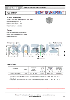 CDRR127 datasheet - Power Inductor