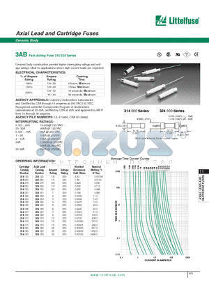 324010 datasheet - Axial Lead and Cartridge Fuses