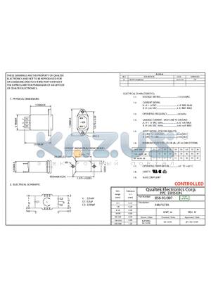 858-03-007 datasheet - EMI FILTER