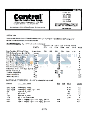 CS218-55D datasheet - SILICON CONTROLLED RECTIFIER