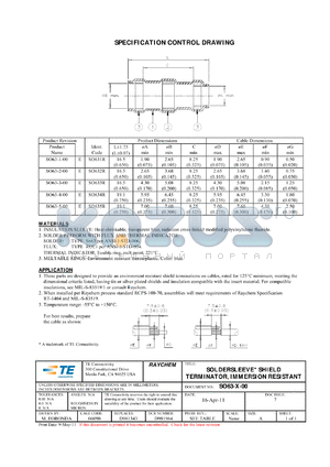 CS250 datasheet - SPECIFICATION CONTROL DRAWING