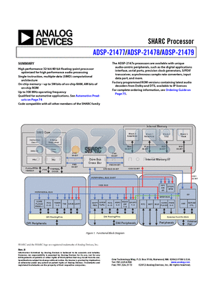 AD21478WYCPZ1XX datasheet - SHARC Processor