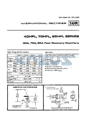 85HFL80S10 datasheet - Fast Recovery Rectifiers