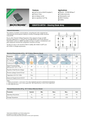 CDSOT23-SR724 datasheet - CDSOT23-SR724 - Steering Diode Array