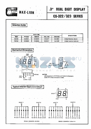 CS322 datasheet - DUAL DIGIT DISPLAY