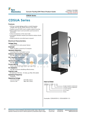 CDSUA1100-C-S datasheet - CDSUA Series