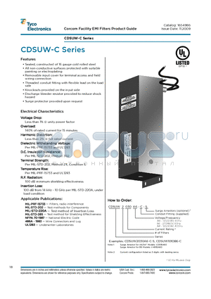 CDSUW1100B6-C-S datasheet - CDSUW-C Series