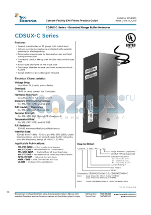 CDSUX1060A6-C datasheet - CDSUX-C Series - Extended Range Buffer Networks