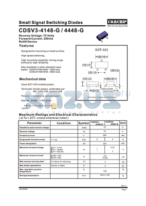 CDSV3-4048-G datasheet - Small-Signal Switching Diode