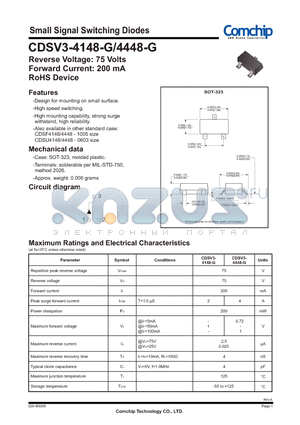 CDSV3-4448-G datasheet - Small Signal Switching Diodes