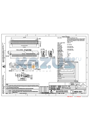 8609XXX7113XX5 datasheet - DIN STANDARD HEADER(ANGLED SPILL DIN 41612 STYLE-C)