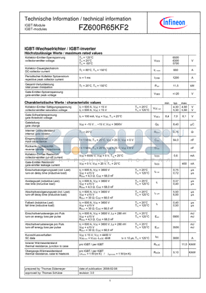FZ600R65KF2 datasheet - IGBT-modules