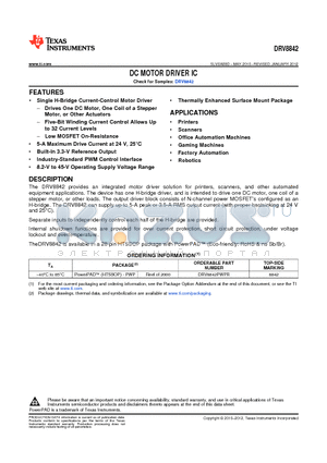 DRV8842PWPR datasheet - DC MOTOR DRIVER IC