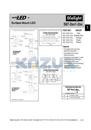 597-3001-207 datasheet - Surface Mount LED