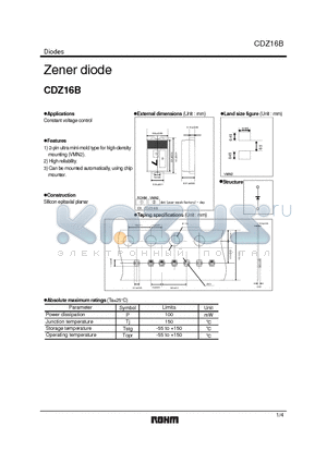 CDZ10B datasheet - Zener diode