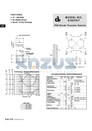 DS0097 datasheet - PIN Diode Transfer Switch