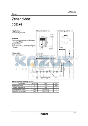 CDZ3.6B_07 datasheet - Zener diode