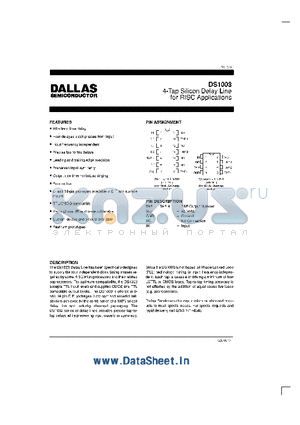 DS1003-33 datasheet - 4-Tap Silicon Delay Line for RISC Applications