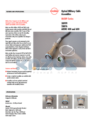 86389-0001 datasheet - Optical Military Cable Assemblies
