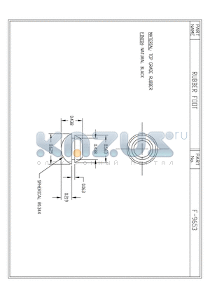 F-9653 datasheet - RUBBER FOOT