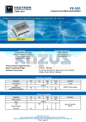 FX-4011-EAH datasheet - Frequency Controlled Crystal Oscillator