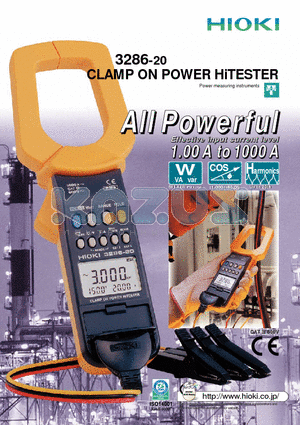 3286-20 datasheet - CLAMP ON POWER HiTESTER