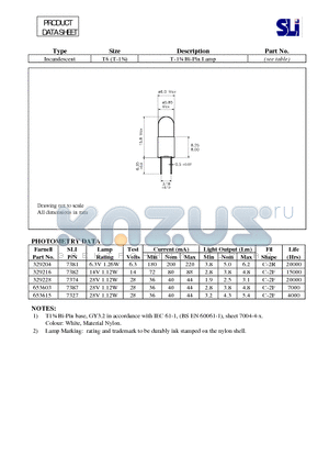 329204 datasheet - T-1 3/4 Bi-Lin Lamp