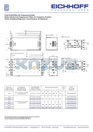 F022-760 datasheet - Funk-Entstrfilter fr Frequenzumrichter Funk-Entstrfilter fr Frequenzumrichter