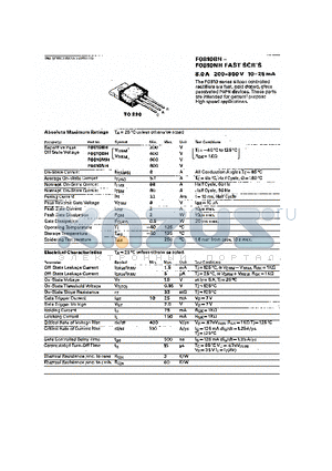 F0810 datasheet - Silicon controlled rectifiers