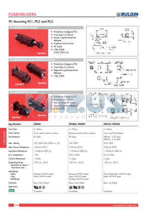 FX0457 datasheet - PC Mounting PC1, PC2 and PC3