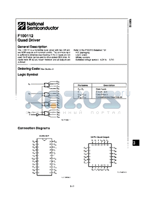 F100112 datasheet - Quad Driver