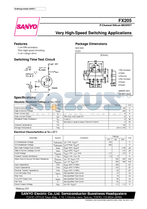FX205 datasheet - Very High-Speed Switching Applications