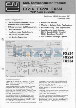 FX224 datasheet - VSB Audio Scrambler