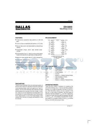 DS1205S datasheet - MultiKey Chip