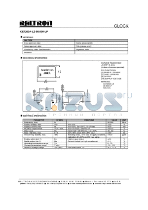 CE7200A-LZ-80.000-LP datasheet - CLOCK