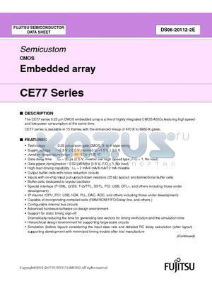 CE77 datasheet - Semicustom CMOS Embedded array