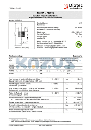 F1200A_13 datasheet - Superfast Silicon Rectifier Diodes