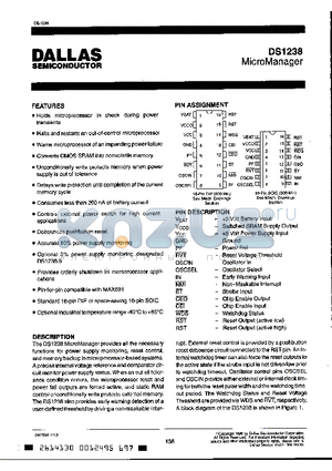 DS1238S datasheet - MicroManager