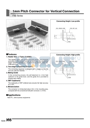 FX5-80P-SH3 datasheet - 1mm Pitch Connector for Vertical Connection