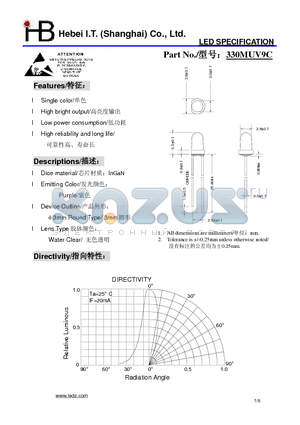 330MUV9C datasheet - LED