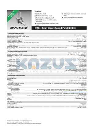 3310C-003-103 datasheet - Square Sealed Panel Control