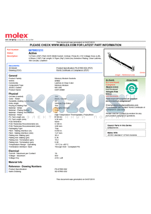 87693-1211 datasheet - 1.27mm (.050