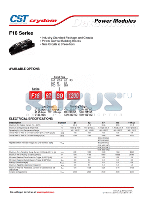 F1827HD1400 datasheet - Power Modules